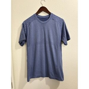 Lululemon Swiftly Tech Run Men's Blue Polyester Short Sleeve T-Shirt Small